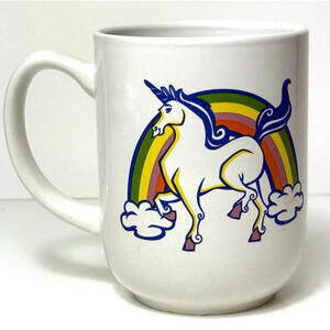 Vintage Royal Norfolk UNICORN Rainbow Coffee Tea Mug Cup Novelty Drinkware